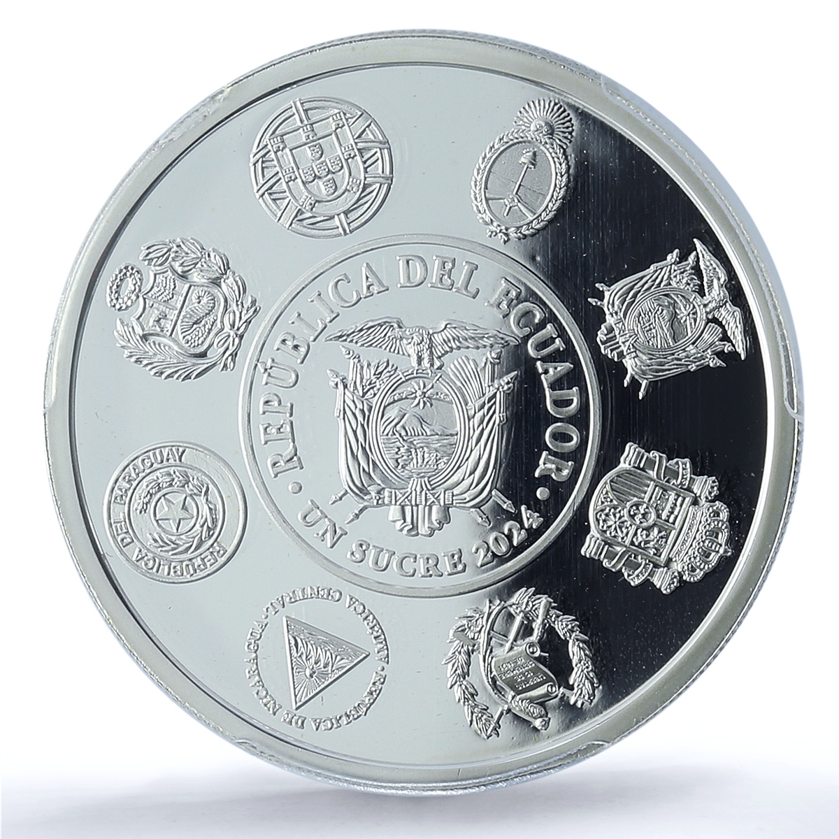 Ecuador 1 sucre Ibero-American Capitals Quito PR69 PCGS silver coin 2024 Ecuador 1 sucre Ibero-American Capitals Quito PR69 PCGS silver coin 2024