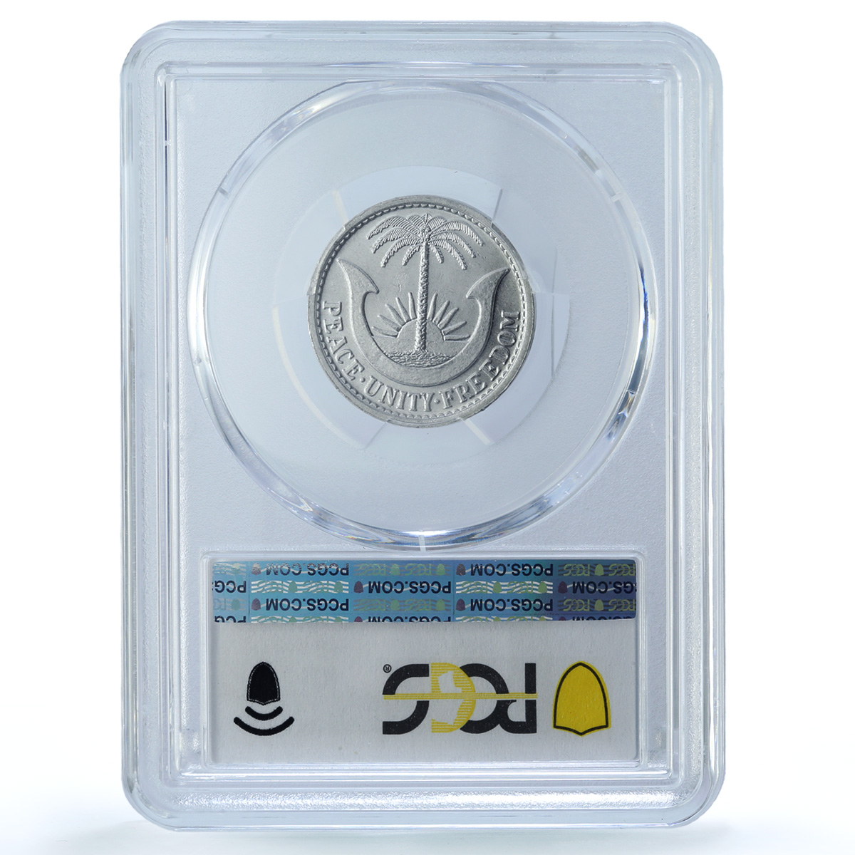 Nigeria Biafra 1 shilling Republic Coinage KM-2 MS65 PCGS aluminum coin 1969