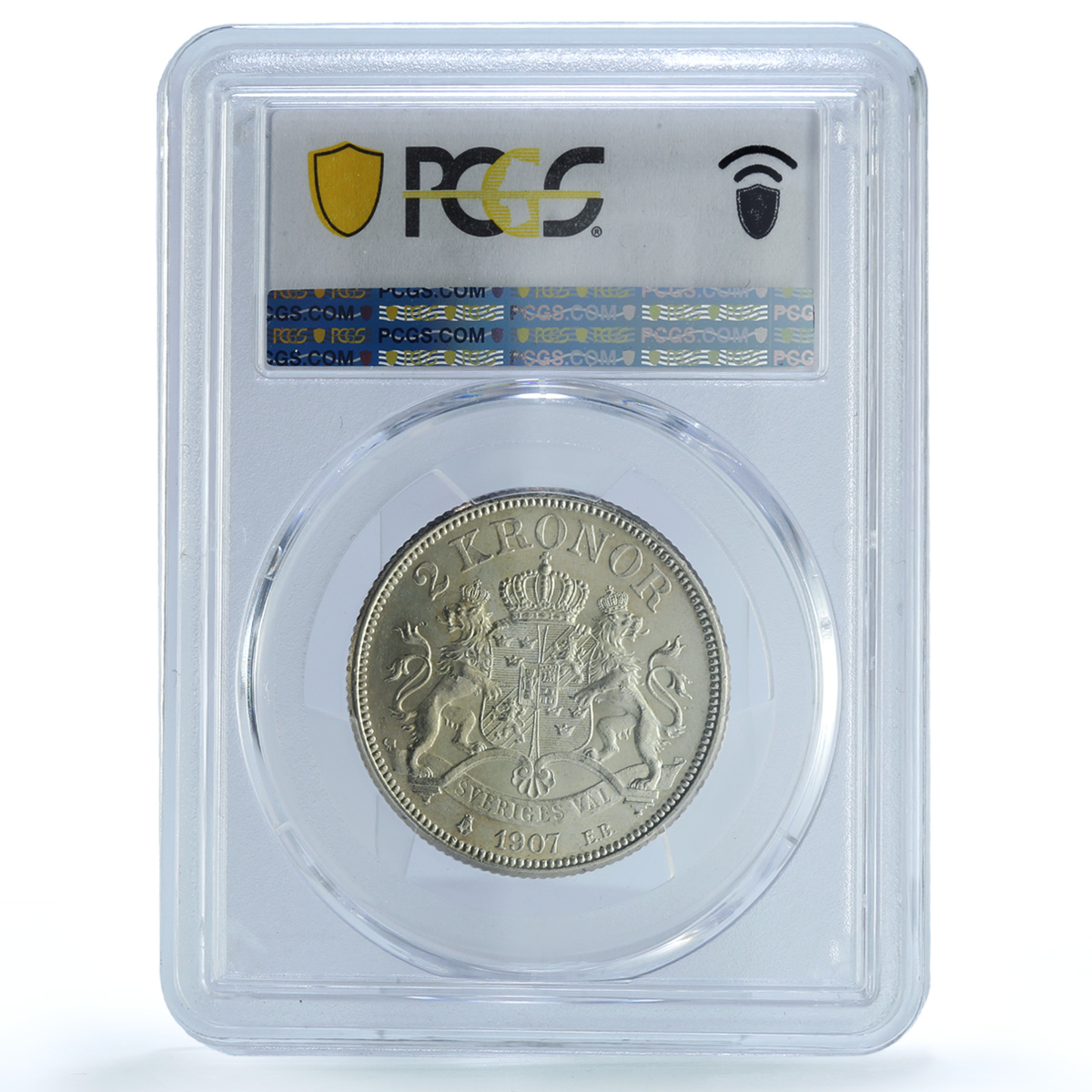 Sweden 2 kronor King Oscar II Coinage KM-773 MS63 PCGS silver coin 1907 Sweden 2 kronor King Oscar II Coinage KM-773 MS63 PCGS silver coin 1907