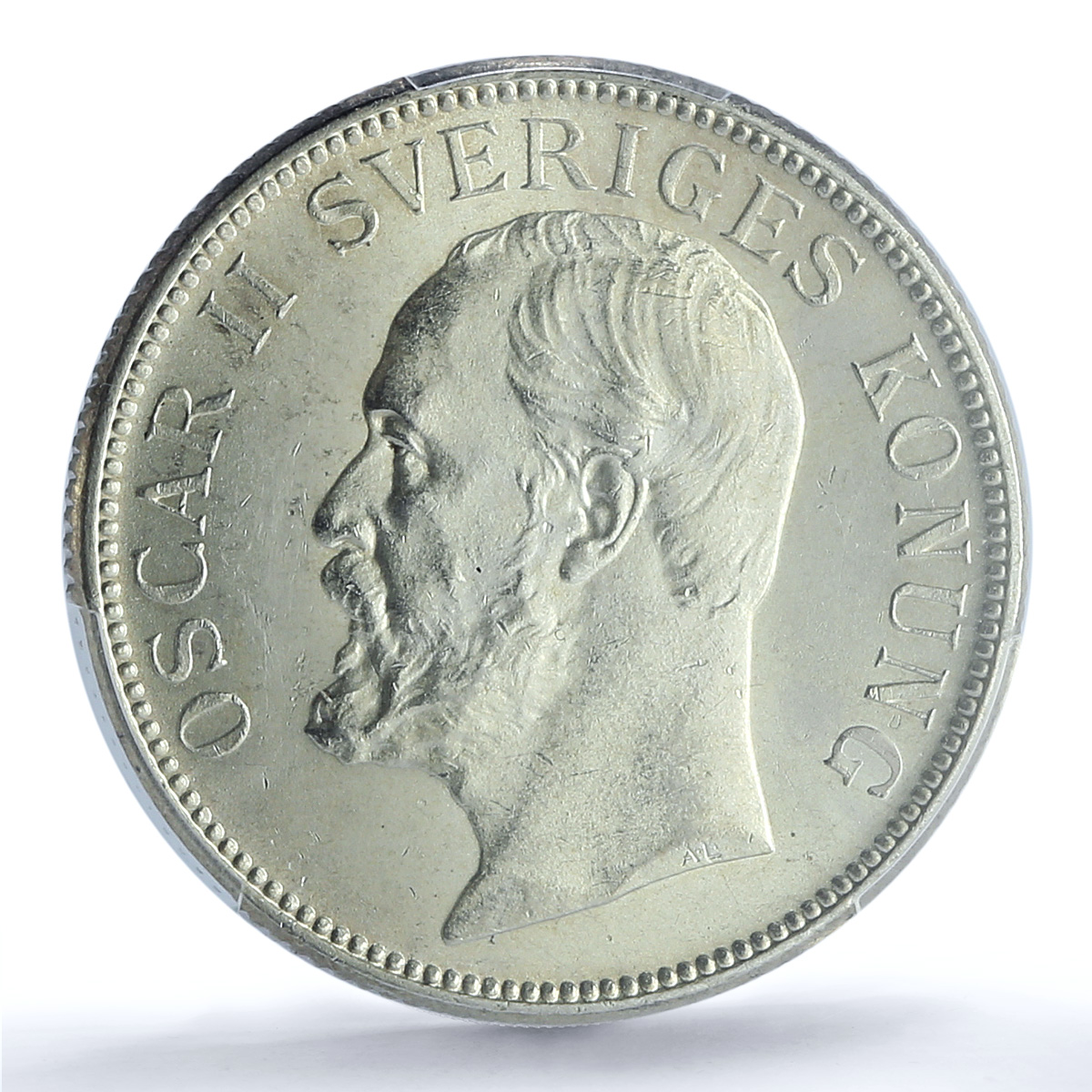 Sweden 2 kronor King Oscar II Coinage KM-773 MS63 PCGS silver coin 1907 Sweden 2 kronor King Oscar II Coinage KM-773 MS63 PCGS silver coin 1907