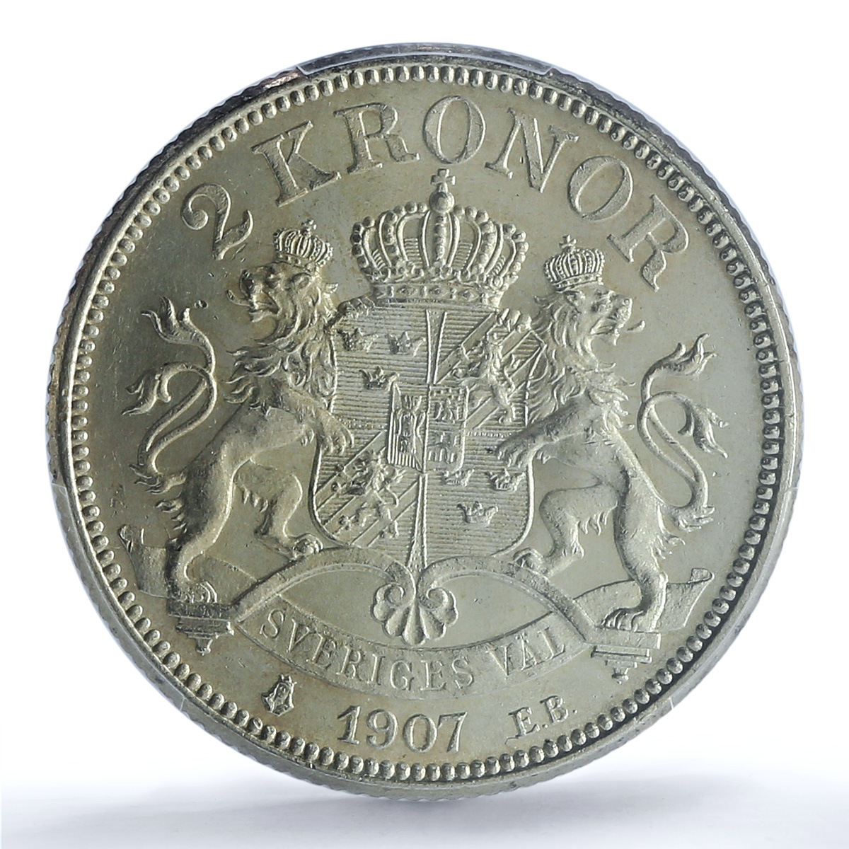 Sweden 2 kronor King Oscar II Coinage KM-773 MS63 PCGS silver coin 1907 Sweden 2 kronor King Oscar II Coinage KM-773 MS63 PCGS silver coin 1907