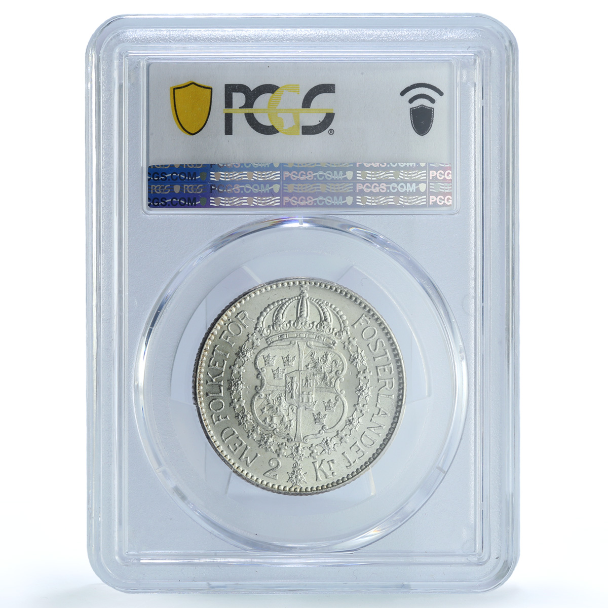 Sweden 2 kronor King Gustaf V Coinage KM-787 MS62 PCGS silver coin 1914
