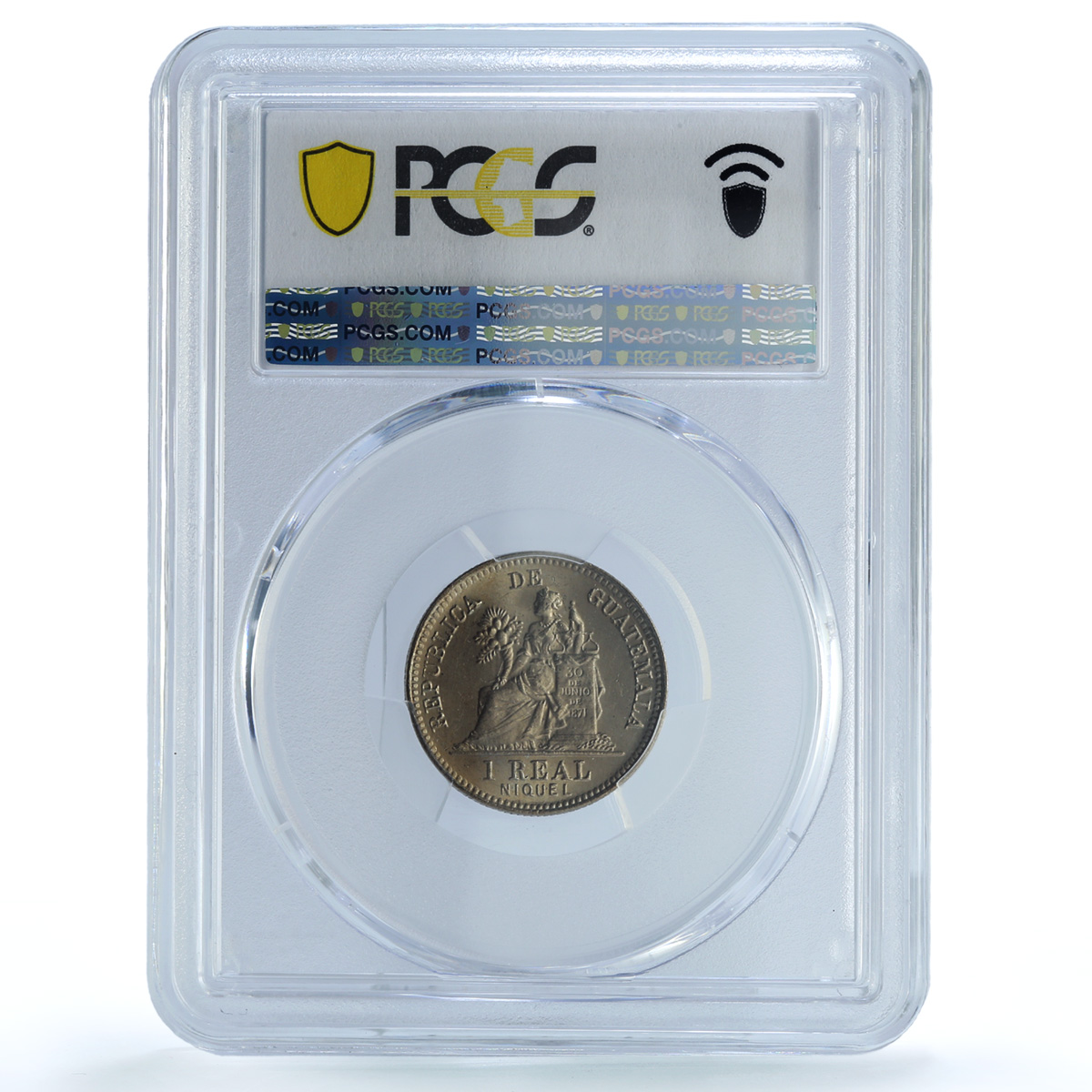 Guatemala 1 real Republic Coinage Libertad KM-177 MS64 PCGS CuNi coin 1900 Guatemala 1 real Republic Coinage Libertad KM-177 MS64 PCGS CuNi coin 1900