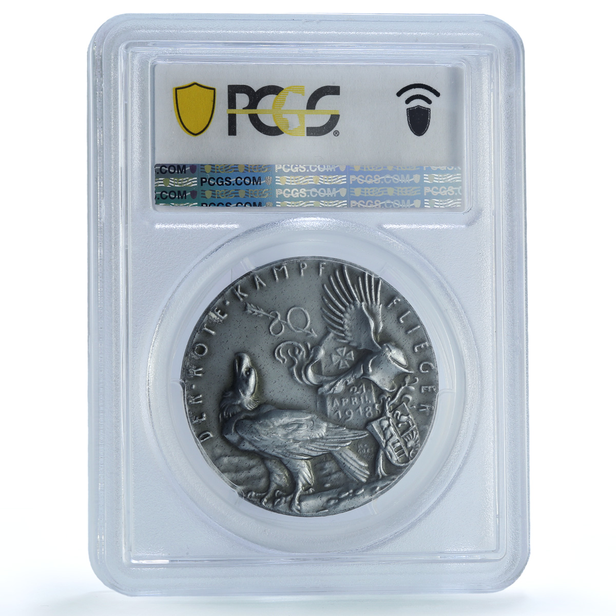 Germany Richthofen Red Baron Planes Aviation Matte SP62 PCGS zinc medal 1918 Germany Richthofen Red Baron Planes Aviation Matte SP62 PCGS zinc medal 1918