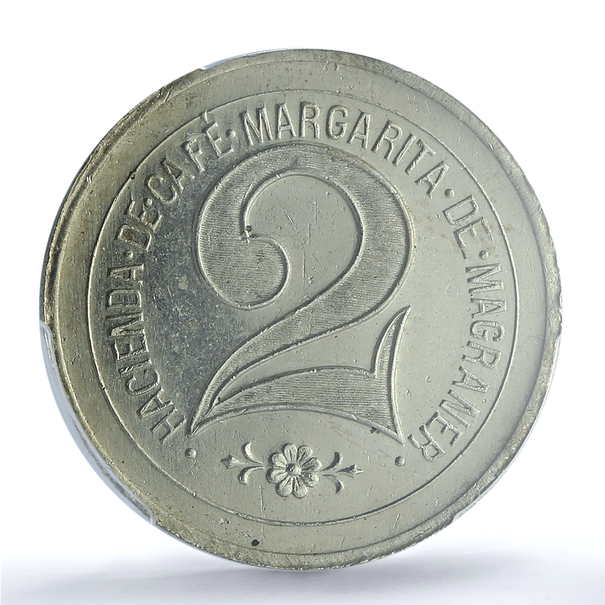 Puerto Rico Lares Rio 2 tk Margarita Magraner Rulau AU55 PCGS token coin 1900 Puerto Rico Lares Rio 2 tk Margarita Magraner Rulau AU55 PCGS token coin 1900