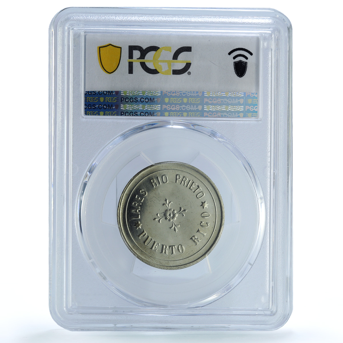 Puerto Rico Lares Rio 5 tk Margarita Magraner Rulau MS63 PCGS token coin 1900 Puerto Rico Lares Rio 5 tk Margarita Magraner Rulau MS63 PCGS token coin 1900