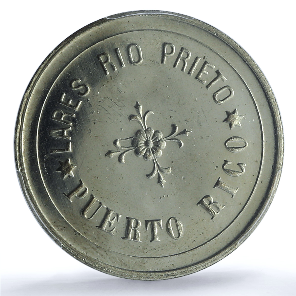 Puerto Rico Lares Rio 5 tk Margarita Magraner Rulau MS63 PCGS token coin 1900 Puerto Rico Lares Rio 5 tk Margarita Magraner Rulau MS63 PCGS token coin 1900