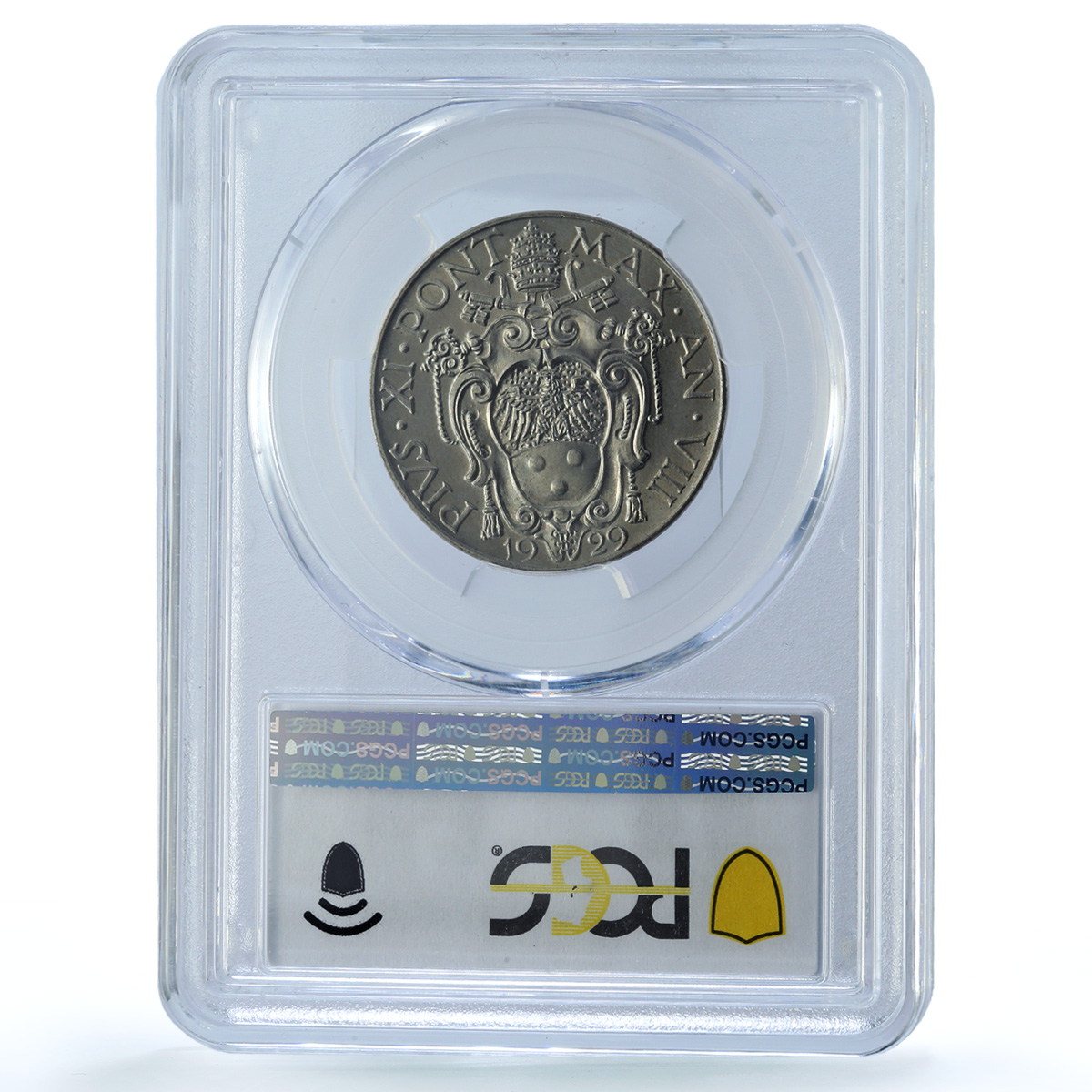 Italy Vatican 2 lire Pope Pius XI Standing Figure MS66 PCGS nickel coin 1929 Italy Vatican 2 lire Pope Pius XI Standing Figure MS66 PCGS nickel coin 1929