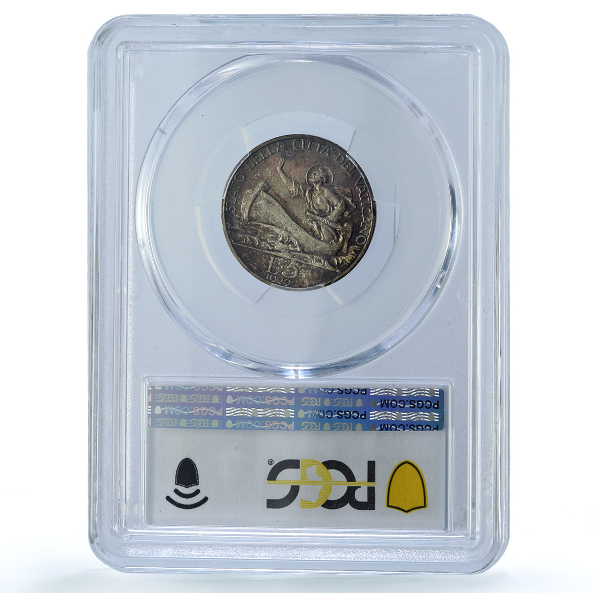 Italy Vatican 5 lire Pope Pius XI Saint Peter in Boat MS65 PCGS silver coin 1929 Italy Vatican 5 lire Pope Pius XI Saint Peter in Boat MS65 PCGS silver coin 1929