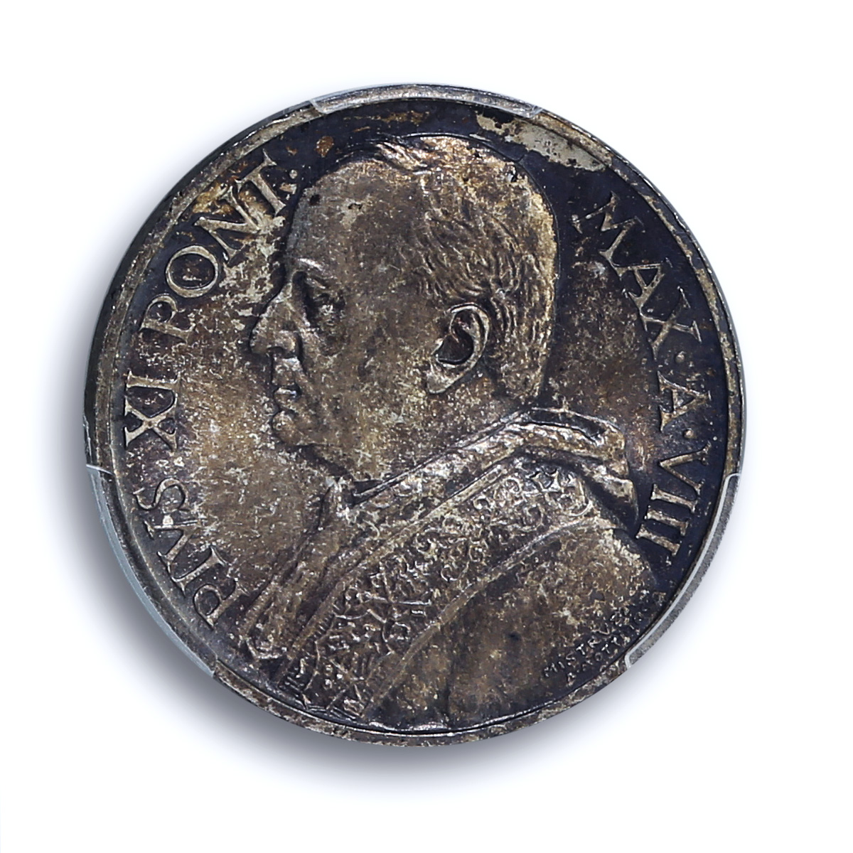 Italy Vatican 5 lire Pope Pius XI Saint Peter in Boat MS65 PCGS silver coin 1929 Italy Vatican 5 lire Pope Pius XI Saint Peter in Boat MS65 PCGS silver coin 1929