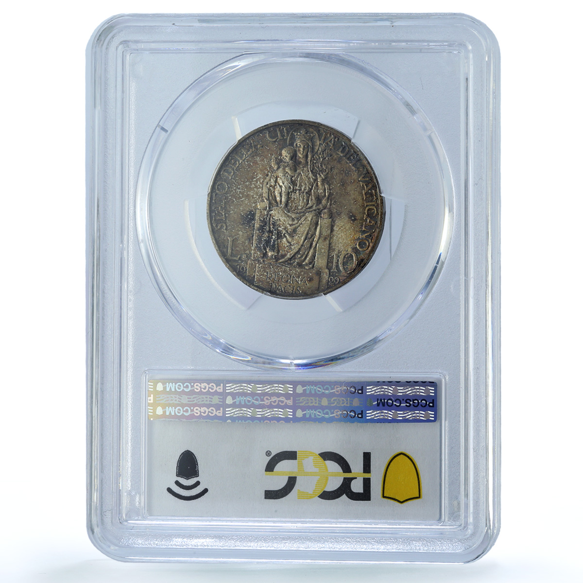 Italy Vatican 10 lire Pope Pius XI Madonna Jesus Baby MS65 PCGS silver coin 1929 Italy Vatican 10 lire Pope Pius XI Madonna Jesus Baby MS65 PCGS silver coin 1929