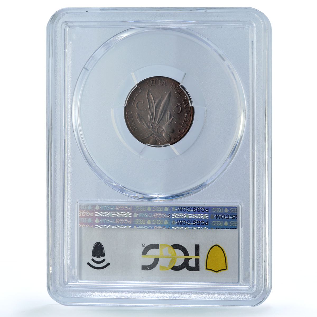 Italy Vatican 5 centesimi Pope Pius XI Olive Branch MS66 PCGS bronze coin 1929 Italy Vatican 5 centesimi Pope Pius XI Olive Branch MS66 PCGS bronze coin 1929