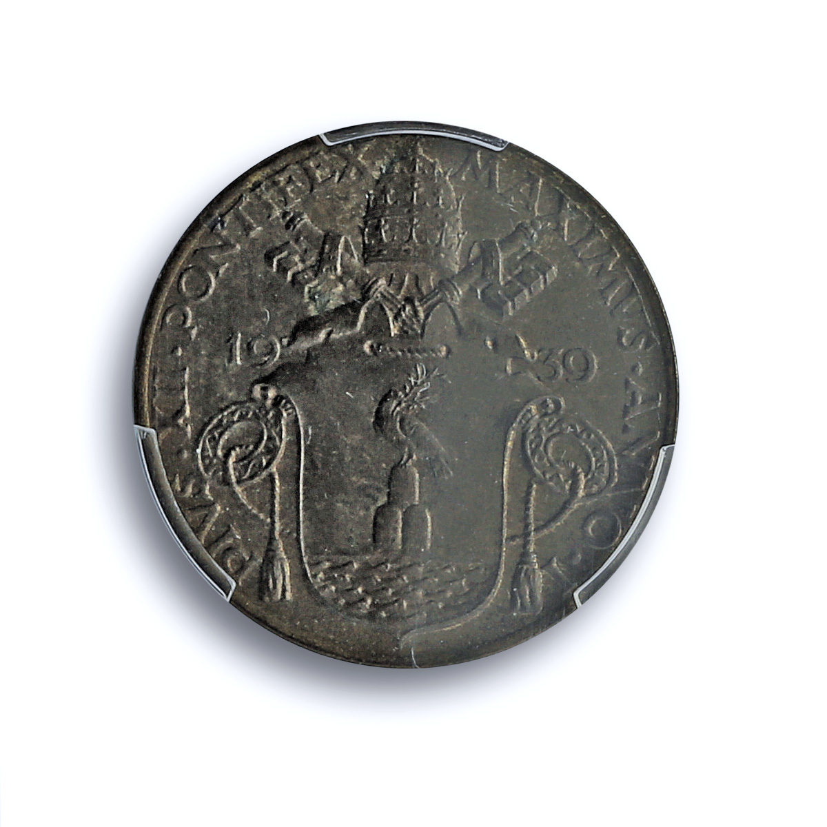 Italy Vatican 5 centesimi Pope Pius XII Olive Branch MS65 PCGS AlBr coin 1939 Italy Vatican 5 centesimi Pope Pius XII Olive Branch MS65 PCGS AlBr coin 1939