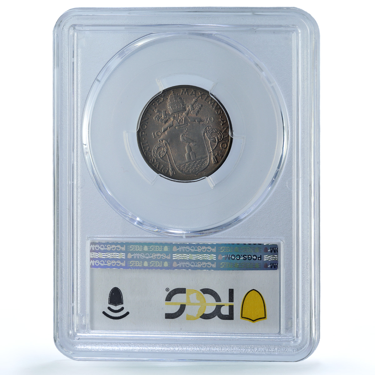 Italy Vatican 10 centesimi Pope Pius XII Saint Peter MS66 PCGS AlBr coin 1939 Italy Vatican 10 centesimi Pope Pius XII Saint Peter MS66 PCGS AlBr coin 1939