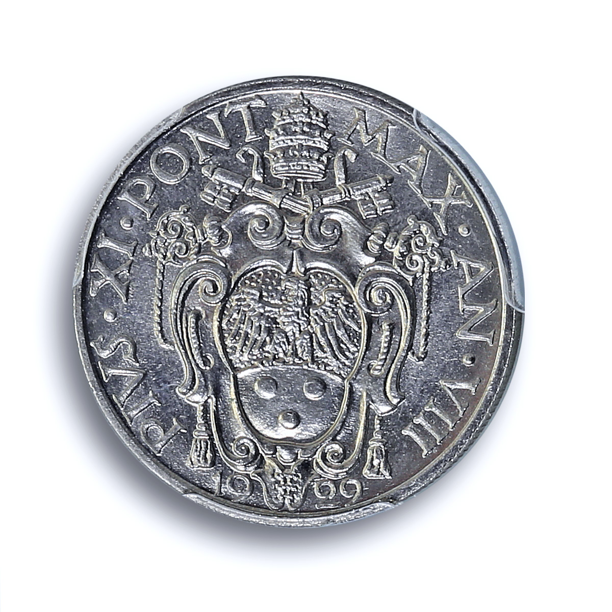 Italy Vatican 20 centesimi Pope Pius XI Saint Paul MS66 PCGS nickel coin 1929 Italy Vatican 20 centesimi Pope Pius XI Saint Paul MS66 PCGS nickel coin 1929