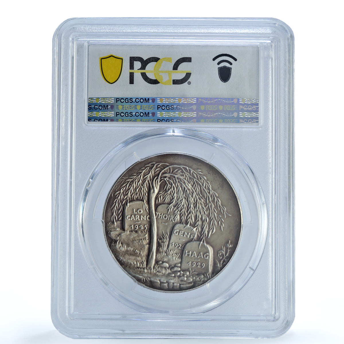 Germany Weimar Gustav Stresemann Politics Matte SP63 PCGS silver medal 1929 Germany Weimar Gustav Stresemann Politics Matte SP63 PCGS silver medal 1929