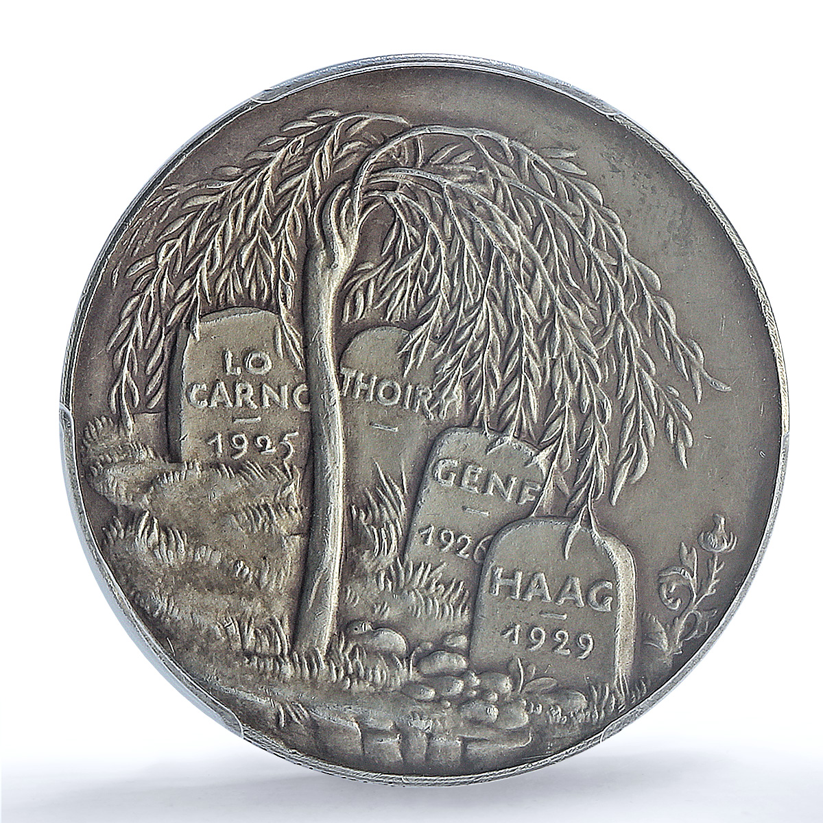 Germany Weimar Gustav Stresemann Politics Matte SP63 PCGS silver medal 1929 Germany Weimar Gustav Stresemann Politics Matte SP63 PCGS silver medal 1929