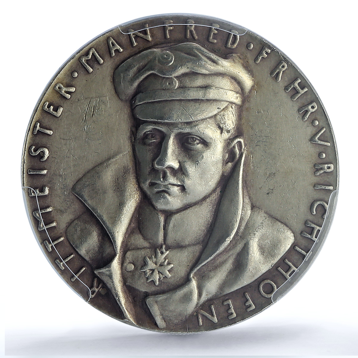 Germany Richthofen Red Baron Planes Aviation Matte SP62 PCGS silver medal 1918 Germany Richthofen Red Baron Planes Aviation Matte SP62 PCGS silver medal 1918