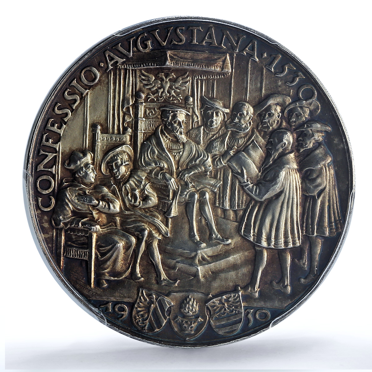 Germany Augsburg Confession Melanchton Luther Matte SP63 PCGS silver medal 1930 Germany Augsburg Confession Melanchton Luther Matte SP63 PCGS silver medal 1930