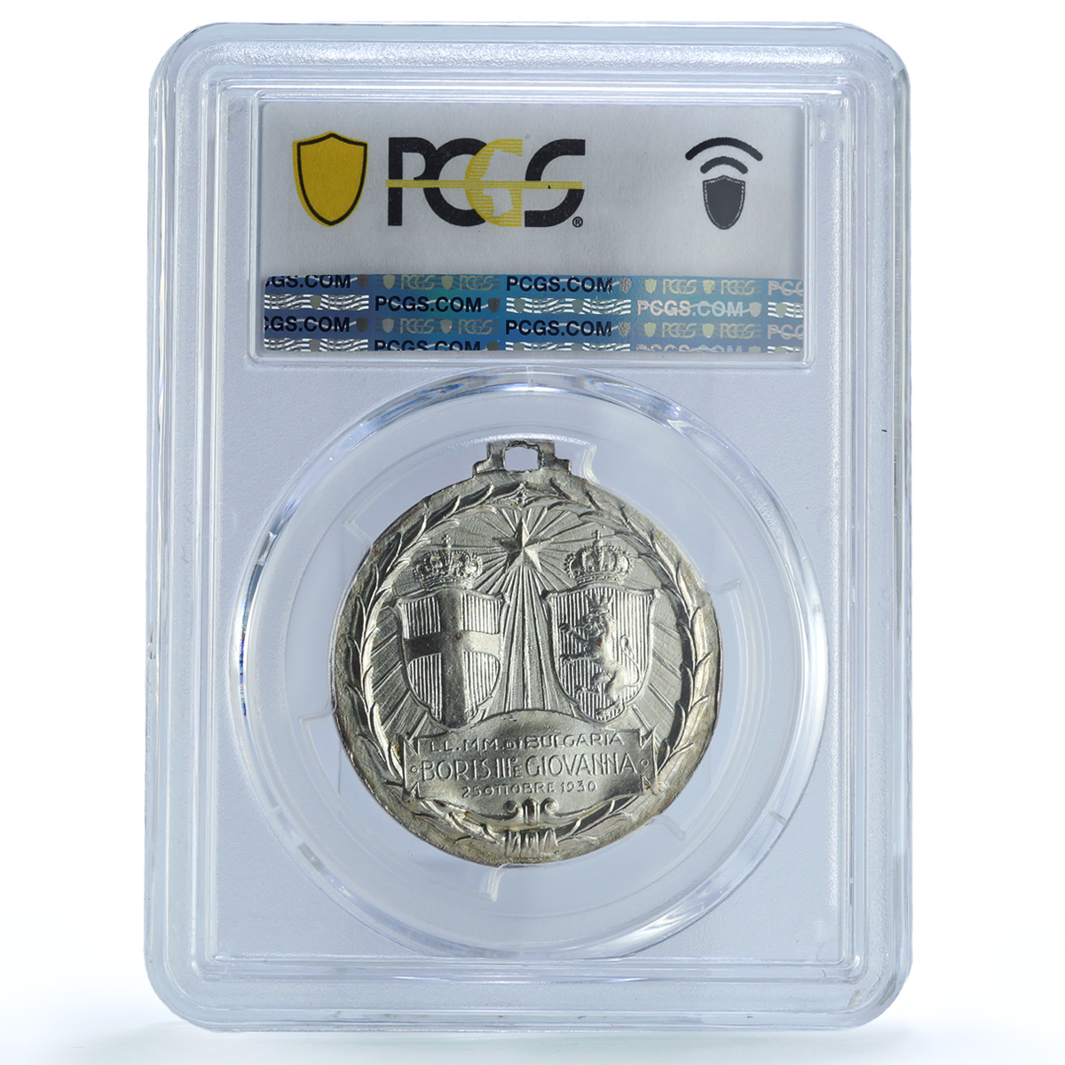 Bulgaria Boris III Giovanna Savoia Wedding History MS63 PCGS silver medal 1930 Bulgaria Boris III Giovanna Savoia Wedding History MS63 PCGS silver medal 1930