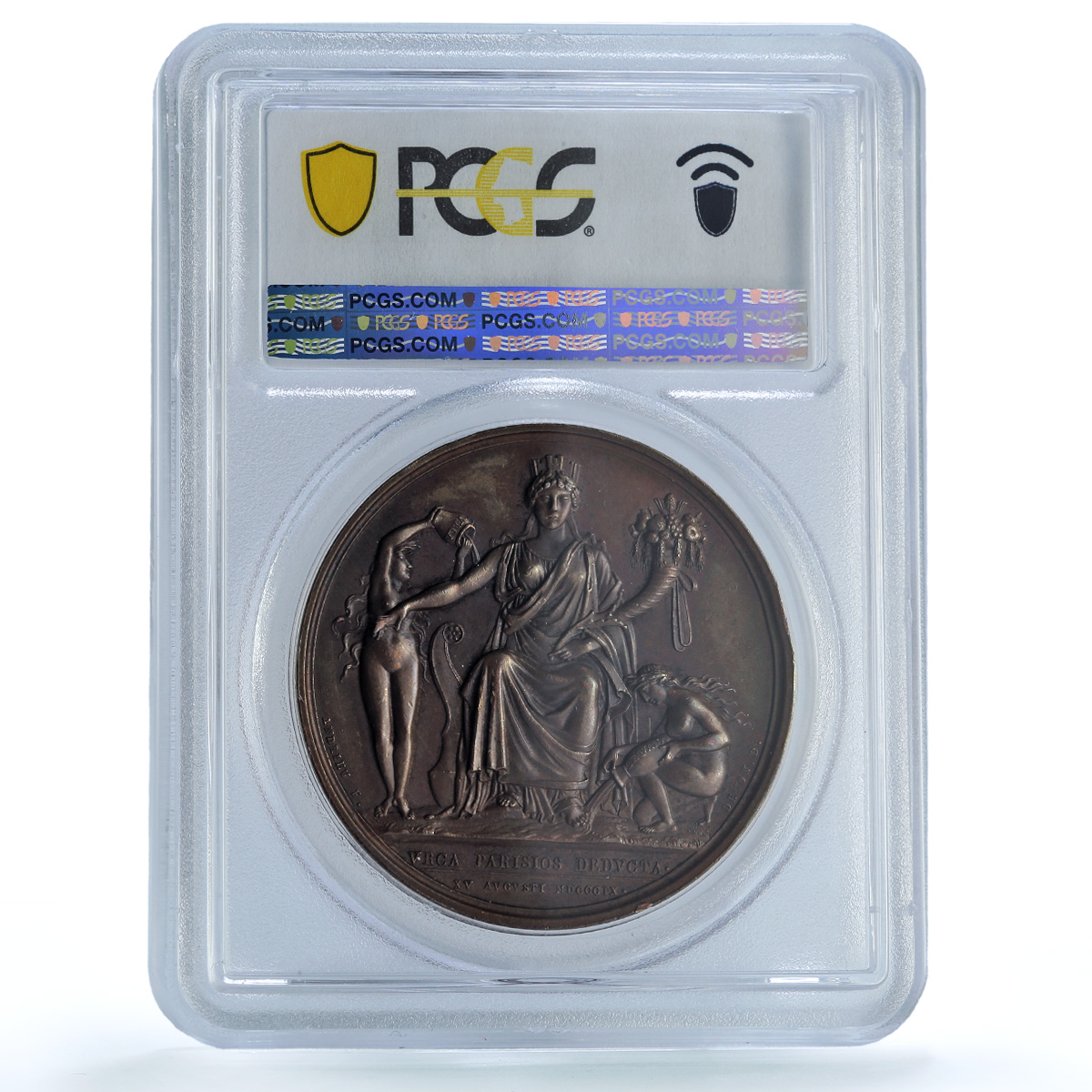 France Napoleon Ourcq Canal History Bramsen-868 SP63 PCGS bronze medal 1809 France Napoleon Ourcq Canal History Bramsen-868 SP63 PCGS bronze medal 1809