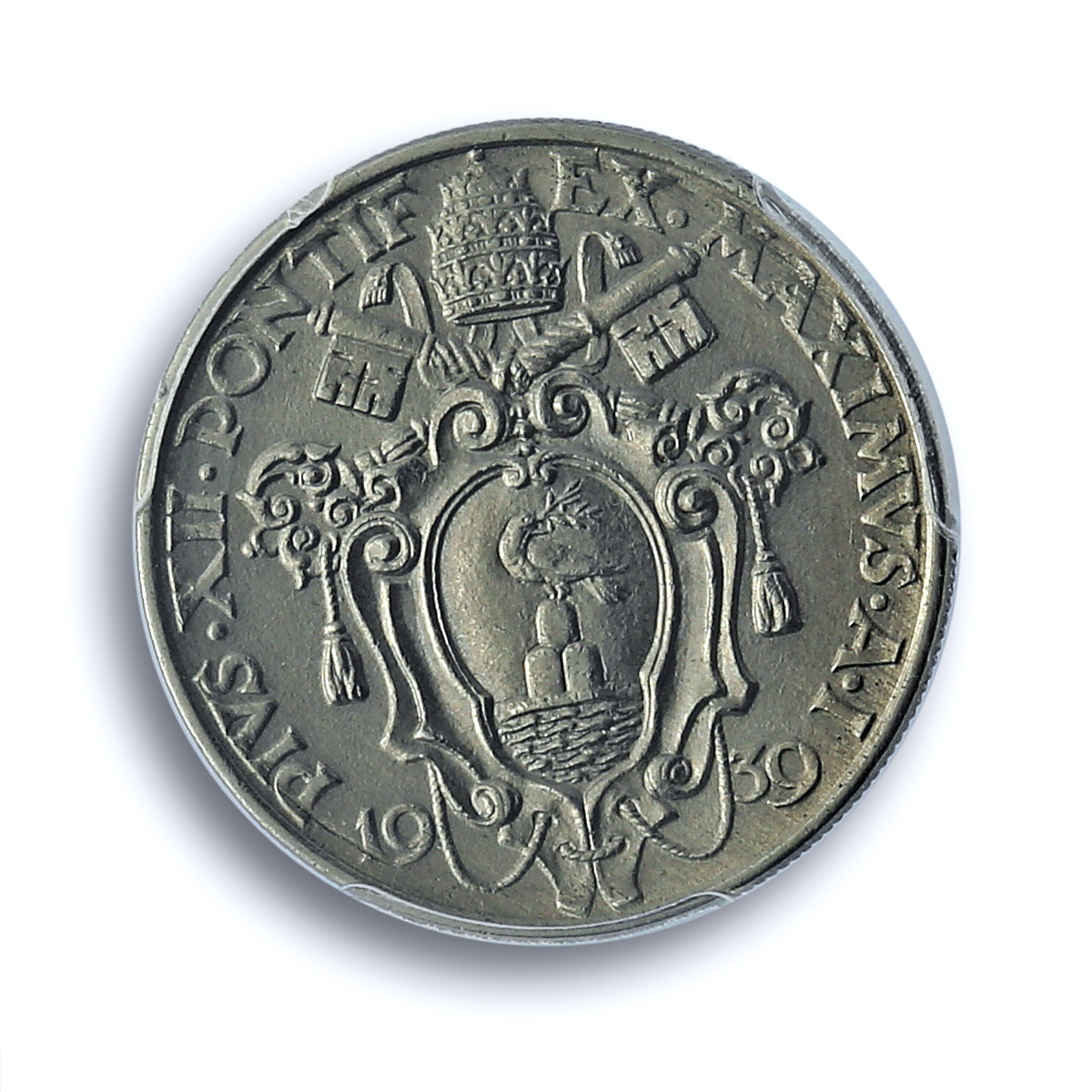 Italy Vatican 20 centesimi Pope Pius XII Saint Paul MS65 PCGS nickel coin 1939 Italy Vatican 20 centesimi Pope Pius XII Saint Paul MS65 PCGS nickel coin 1939