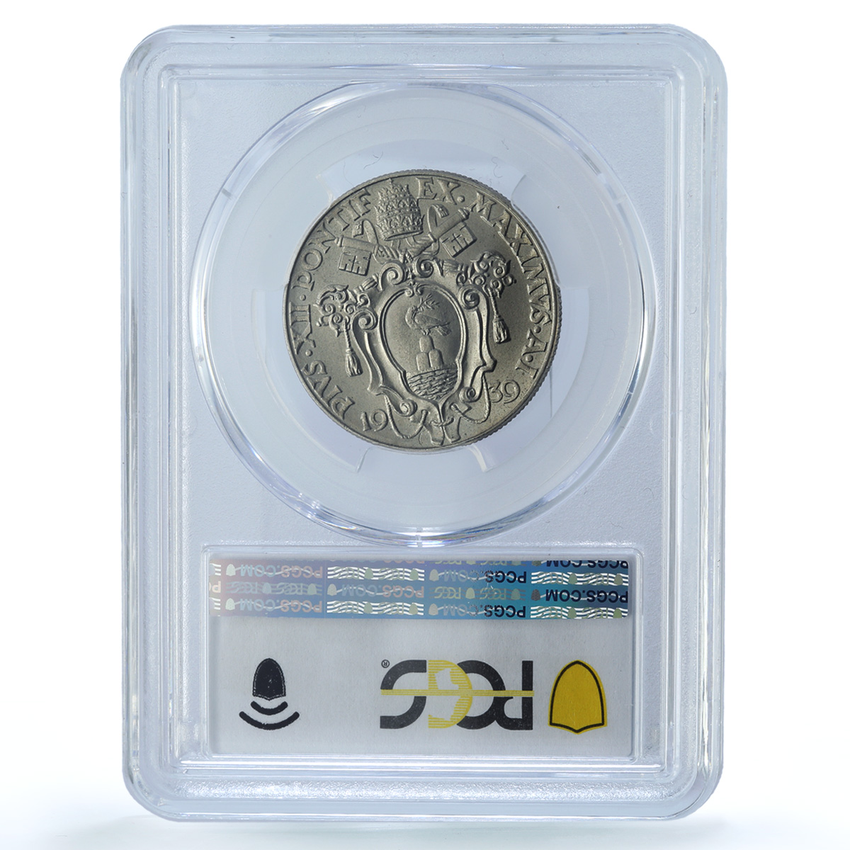 Italy Vatican 2 lire Pope Pius XII Standing Figure MS66 PCGS nickel coin 1939 Italy Vatican 2 lire Pope Pius XII Standing Figure MS66 PCGS nickel coin 1939