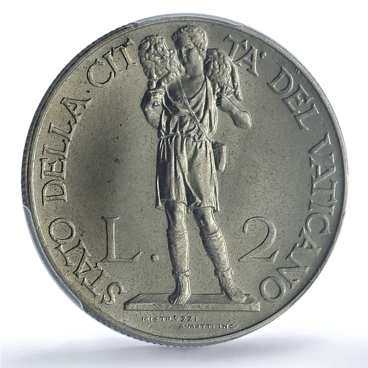 Italy Vatican 2 lire Pope Pius XII Standing Figure MS66 PCGS nickel coin 1939 Italy Vatican 2 lire Pope Pius XII Standing Figure MS66 PCGS nickel coin 1939