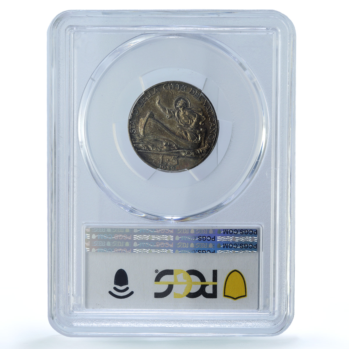 Italy Vatican 5 lire Pope Pius XII Saint Peter Boat MS64 PCGS silver coin 1939 Italy Vatican 5 lire Pope Pius XII Saint Peter Boat MS64 PCGS silver coin 1939