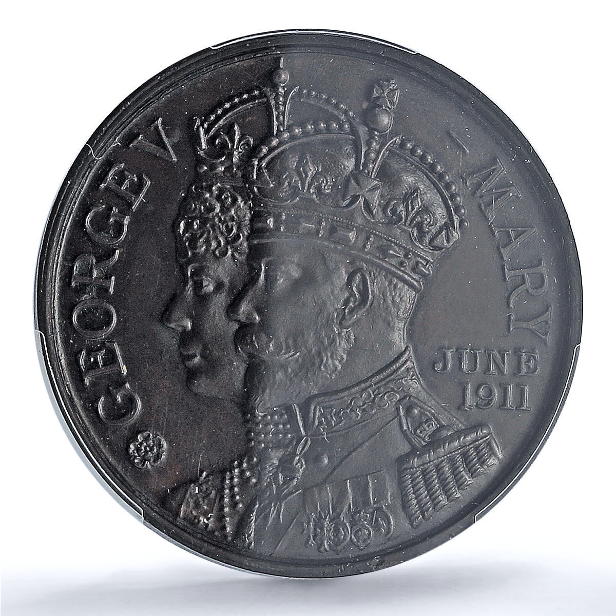 Great Britain King George V Mary Bridewell Hospital SP63 PCGS copper medal 1911 Great Britain King George V Mary Bridewell Hospital SP63 PCGS copper medal 1911