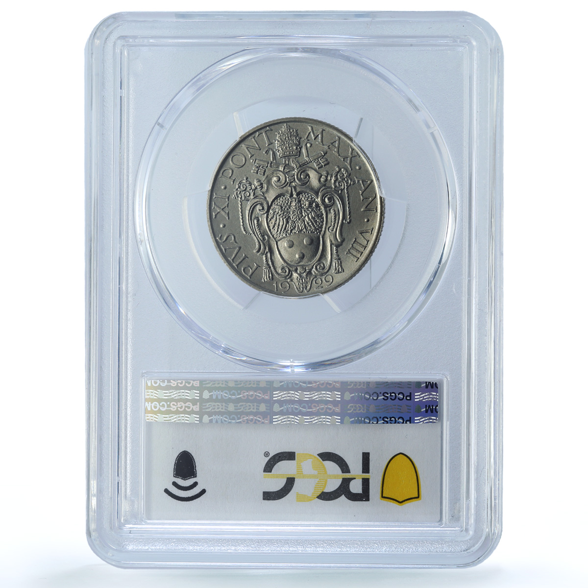 Italy Vatican 1 lire Pope Pius XI Virgin Mary MS66 PCGS nickel coin 1929 Italy Vatican 1 lire Pope Pius XI Virgin Mary MS66 PCGS nickel coin 1929