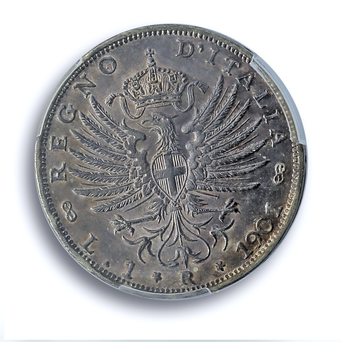 Italy 1 lira King Victor Emmanuel III Coinage KM-32 MS62 PCGS silver coin 1901 Italy 1 lira King Victor Emmanuel III Coinage KM-32 MS62 PCGS silver coin 1901