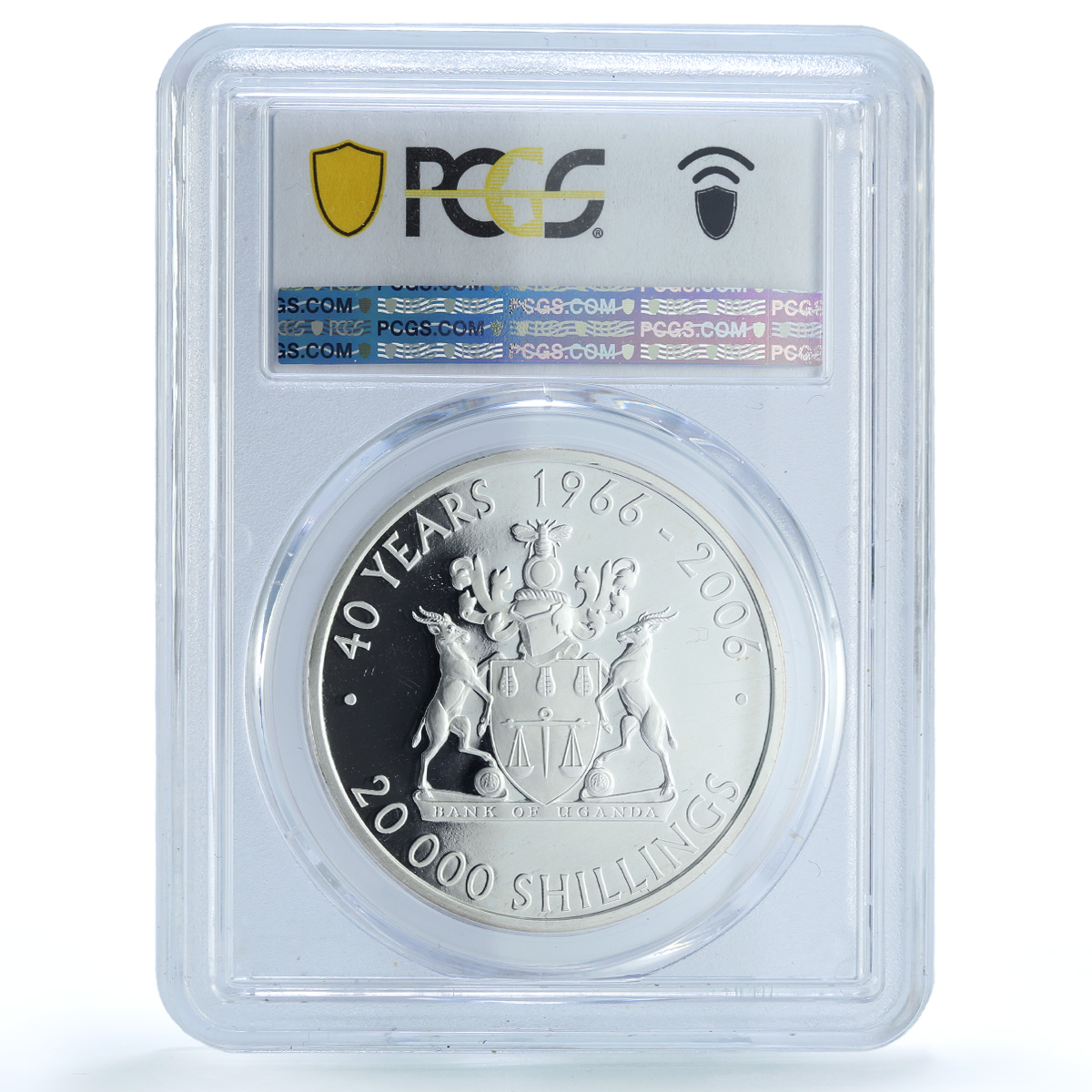 Uganda 20000 shillings Central Bank Gorilla Monkey PR 69 PCGS silver coin 2006 Uganda 20000 shillings Central Bank Gorilla Monkey PR 69 PCGS silver coin 2006