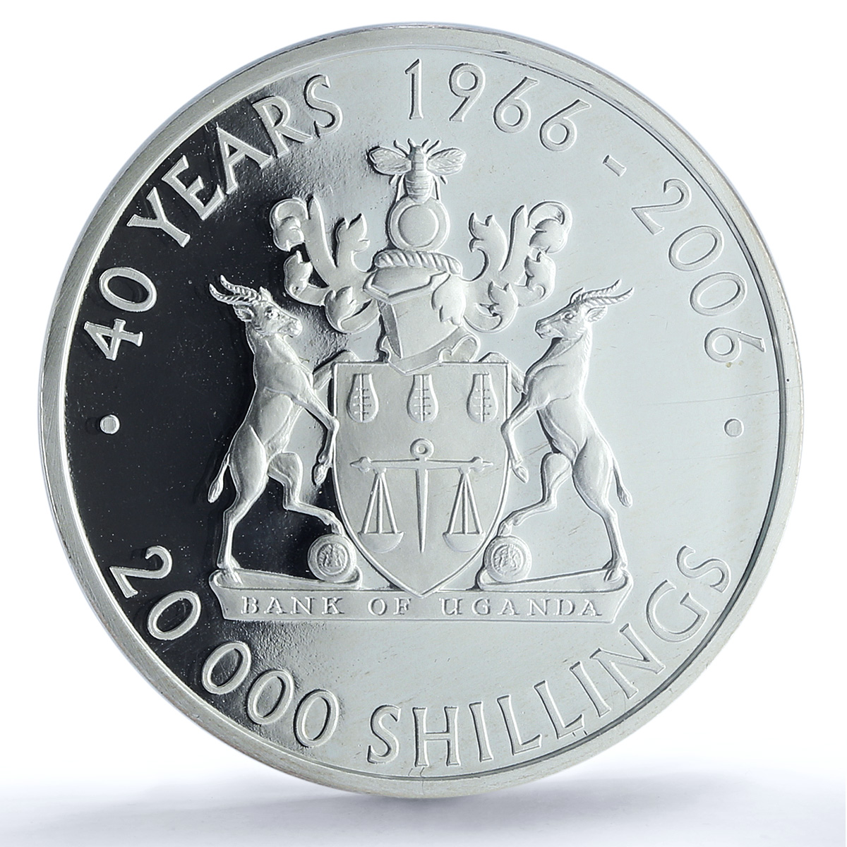 Uganda 20000 shillings Central Bank Gorilla Monkey PR 69 PCGS silver coin 2006 Uganda 20000 shillings Central Bank Gorilla Monkey PR 69 PCGS silver coin 2006
