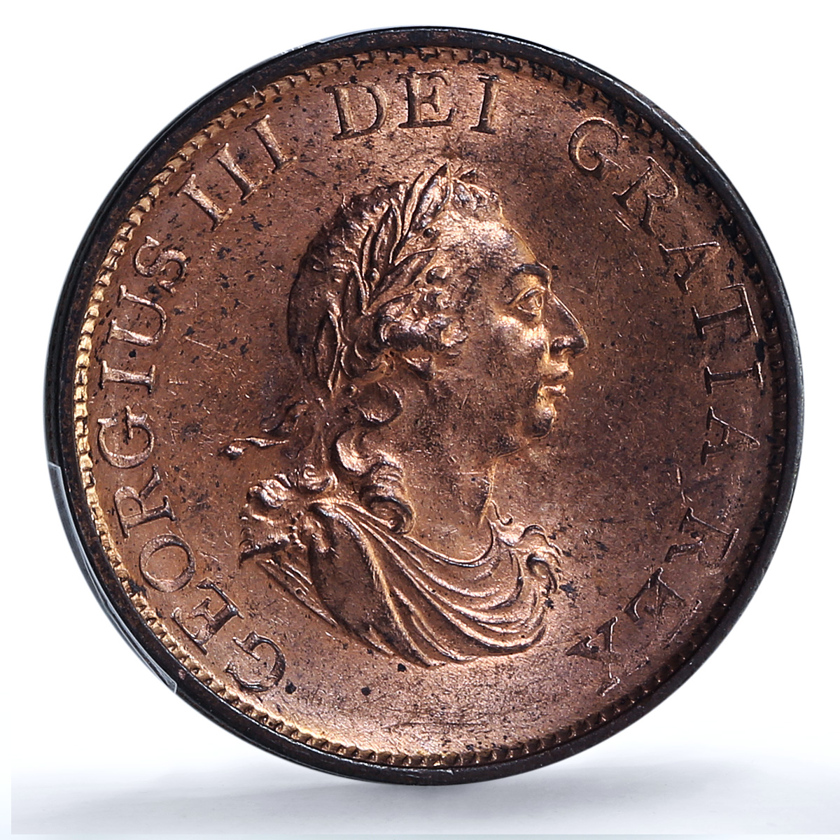 Great Britain 1/2 penny George III Coinage KM-647 MS64 PCGS copper coin 1799 Great Britain 1/2 penny George III Coinage KM-647 MS64 PCGS copper coin 1799