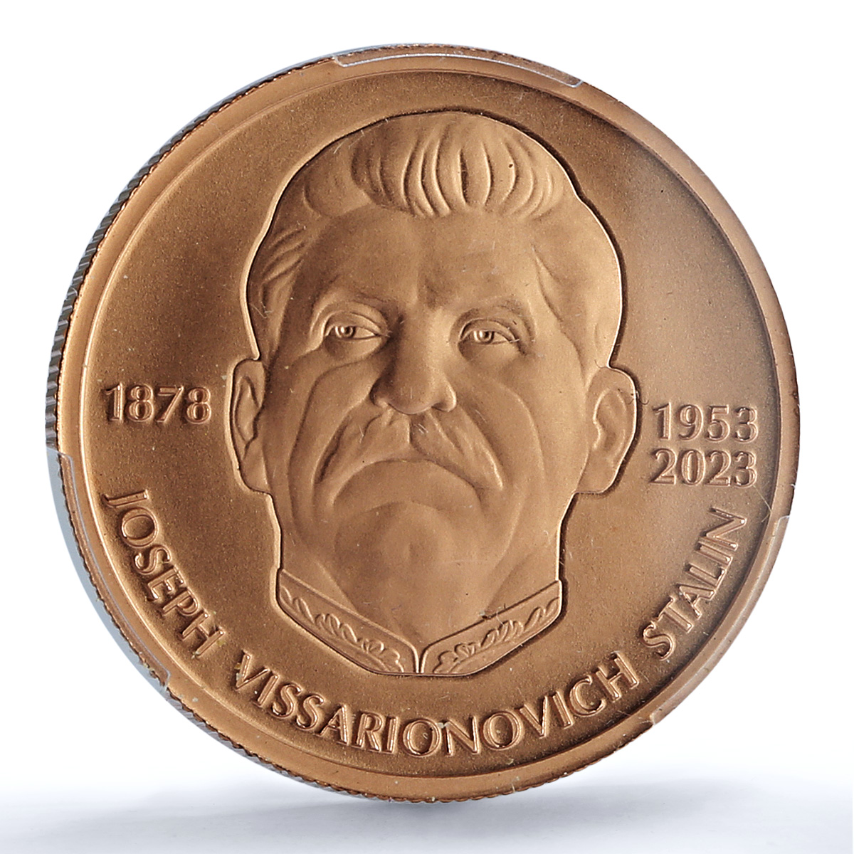 Chad 50 francs Joseph Stalin History USSR Communism MS 70 PCGS copper coin 2023 Chad 50 francs Joseph Stalin History USSR Communism MS 70 PCGS copper coin 2023