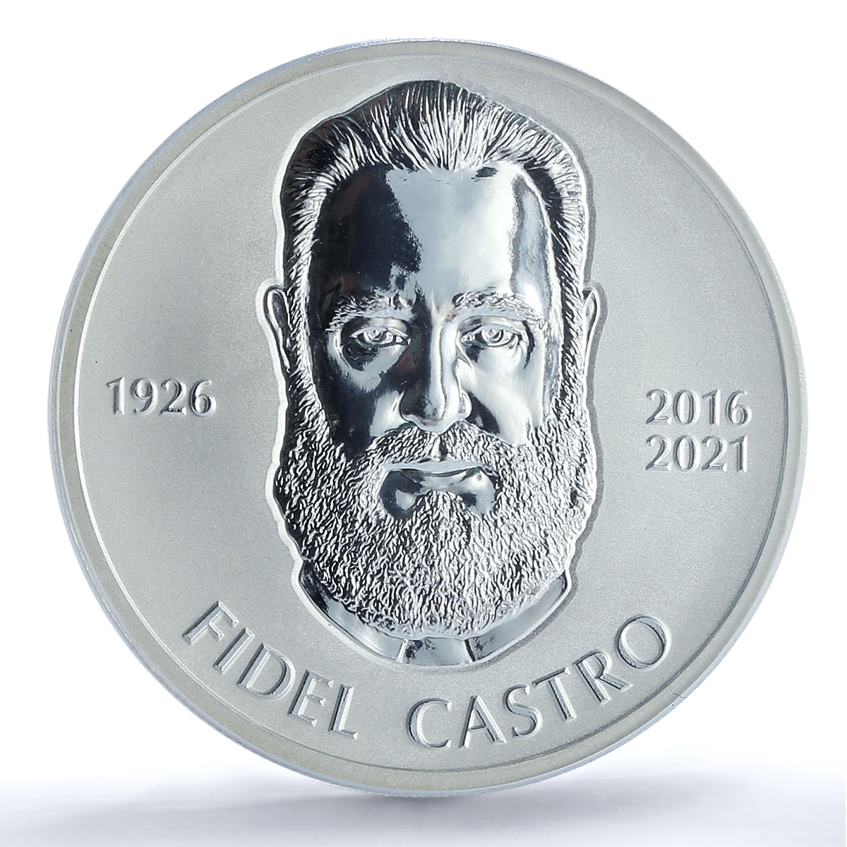 Chad 5000 francs Fidel Castro Revolutionary Communism PR70 PCGS silver coin 2021 Chad 5000 francs Fidel Castro Revolutionary Communism PR70 PCGS silver coin 2021