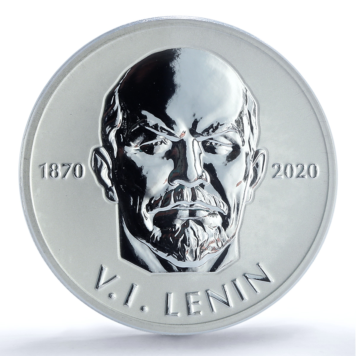 Chad 5000 francs Vladimir Lenin Revolutionary Communism PR 70 PCGS Ag coin 2020