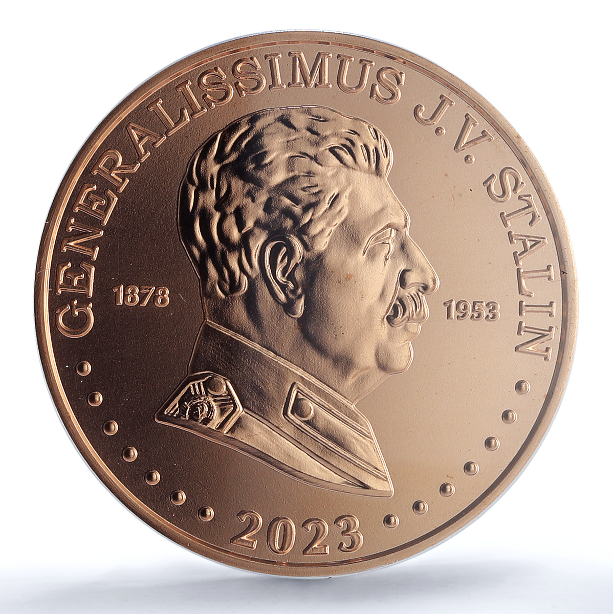 Chad 100 francs Stalin Generalissimus USSR Communism MS 70 PCGS copper coin 2023 Chad 100 francs Stalin Generalissimus USSR Communism MS 70 PCGS copper coin 2023