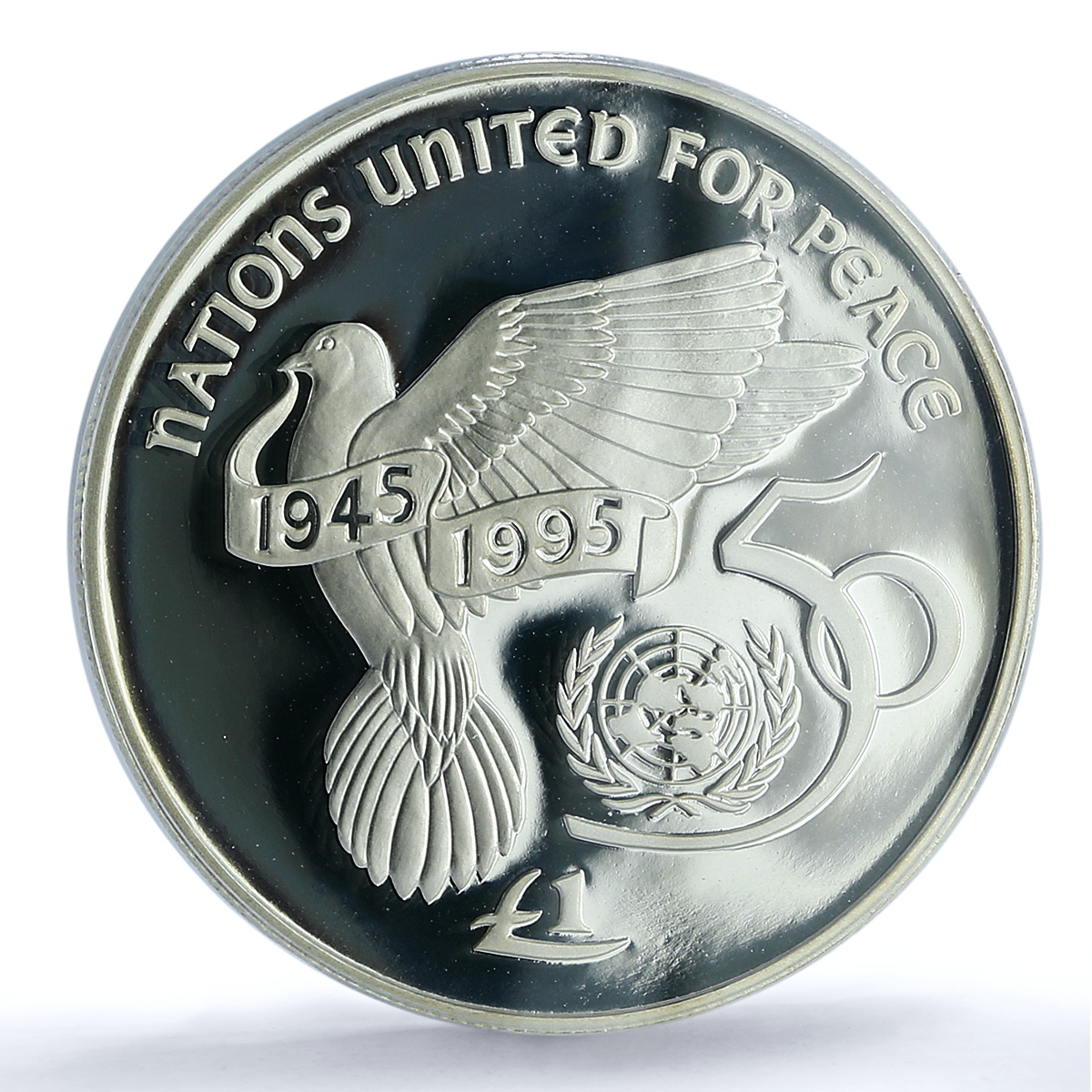 Ireland 1 pound United Nations KM-30 Dove Bird PR 69 PCGS silver coin 1995 Ireland 1 pound United Nations KM-30 Dove Bird PR 69 PCGS silver coin 1995