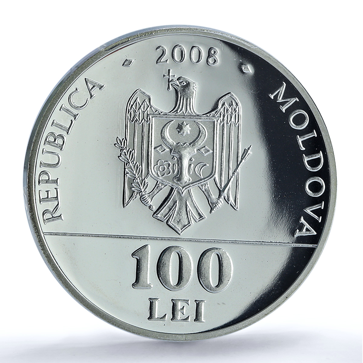 Moldova 100 lei Cantemir KM-46 Literature Poet PR 68 PCGS silver coin 2008 Moldova 100 lei Cantemir KM-46 Literature Poet PR 68 PCGS silver coin 2008