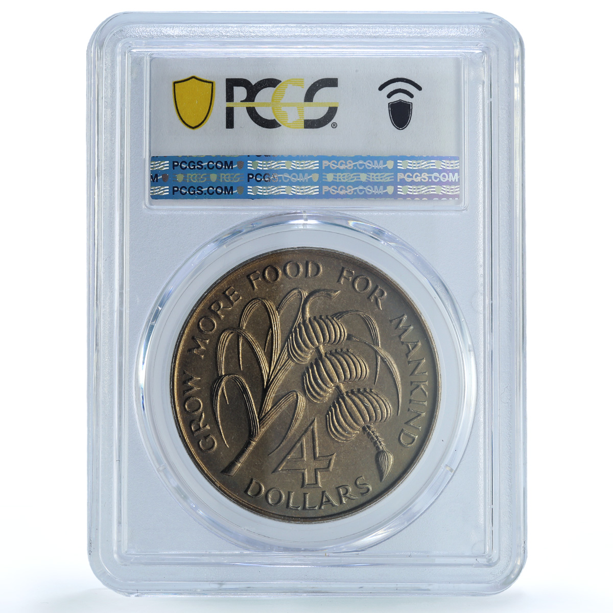 St. Lucia 4 dollars Caribbean Bank KM-11 FAO Food Day MS 67 PCGS CuNi coin 1970 St. Lucia 4 dollars Caribbean Bank KM-11 FAO Food Day MS 67 PCGS CuNi coin 1970