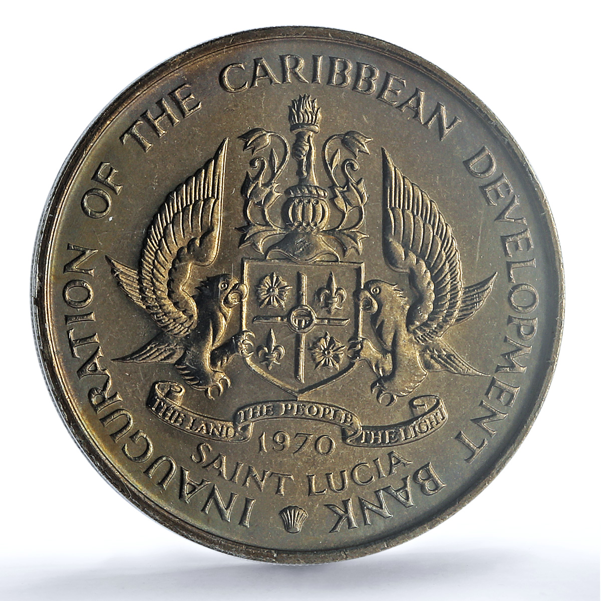 St. Lucia 4 dollars Caribbean Bank KM-11 FAO Food Day MS 67 PCGS CuNi coin 1970 St. Lucia 4 dollars Caribbean Bank KM-11 FAO Food Day MS 67 PCGS CuNi coin 1970
