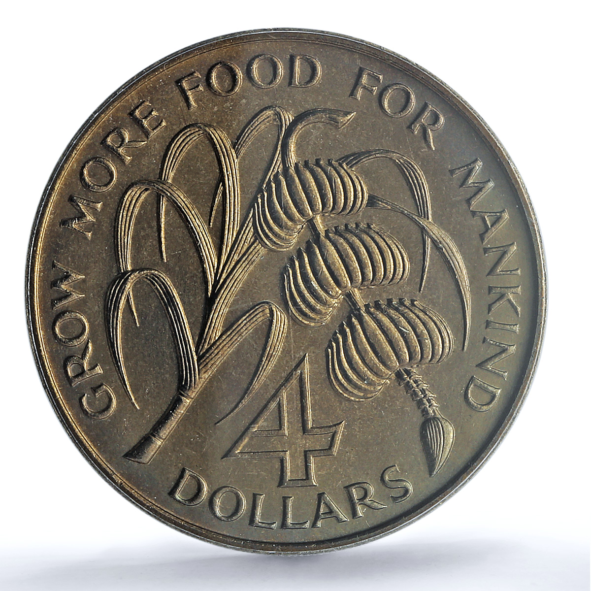 St. Lucia 4 dollars Caribbean Bank KM-11 FAO Food Day MS 67 PCGS CuNi coin 1970 St. Lucia 4 dollars Caribbean Bank KM-11 FAO Food Day MS 67 PCGS CuNi coin 1970