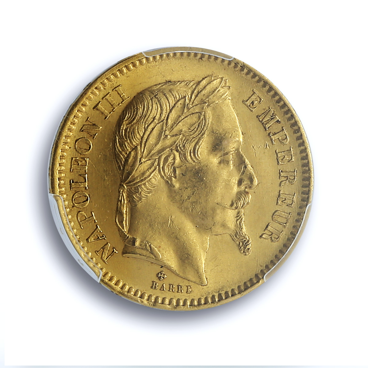 France 20 francs Napoleon III KM-801 Gad-1062 F-532 MS63 PCGS gold coin 1865 BB France 20 francs Napoleon III KM-801 Gad-1062 F-532 MS63 PCGS gold coin 1865 BB