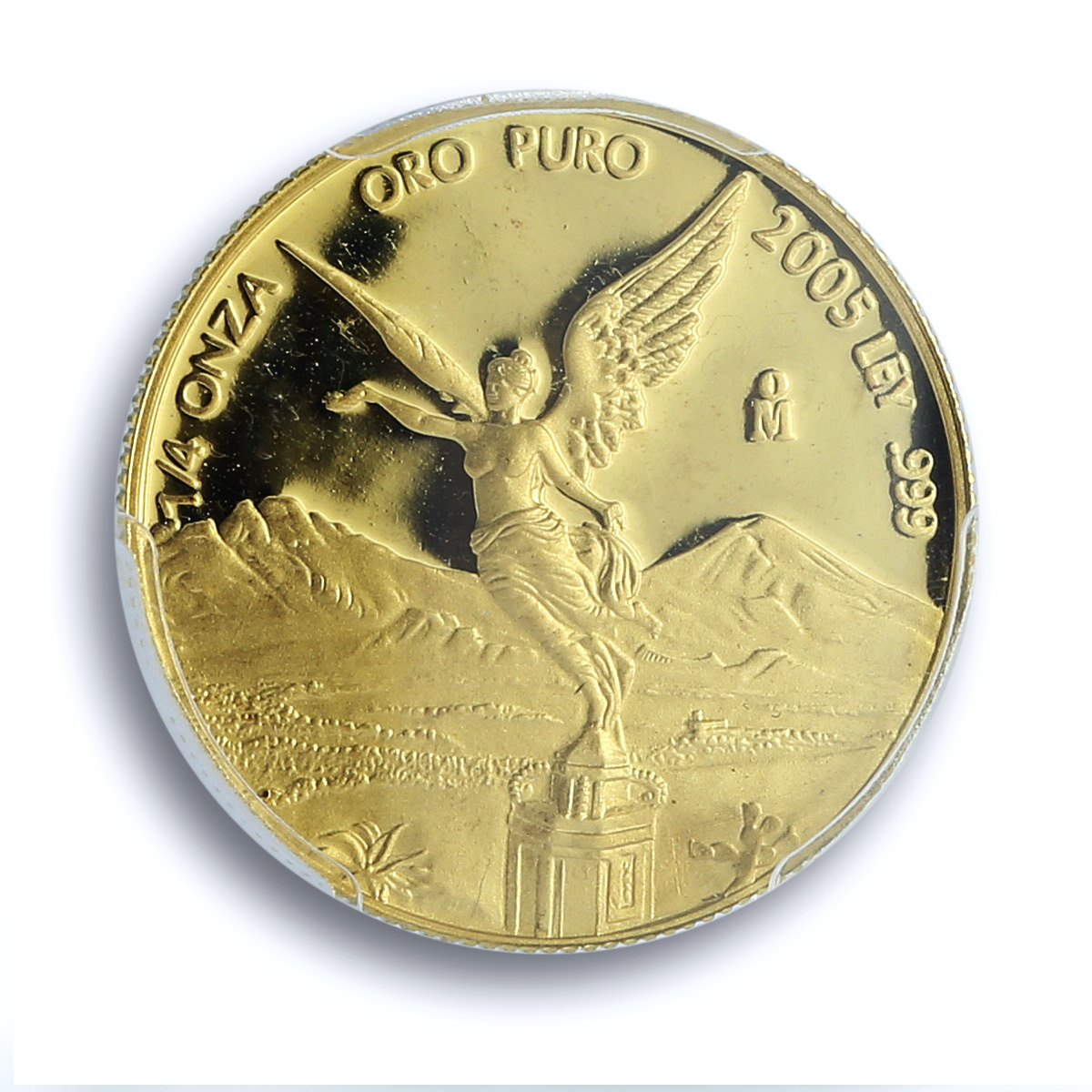 Mexico 1/4 onza Libertad Angel of Independence KM-673 PR 70 PCGS gold coin 2005 Mexico 1/4 onza Libertad Angel of Independence KM-673 PR 70 PCGS gold coin 2005