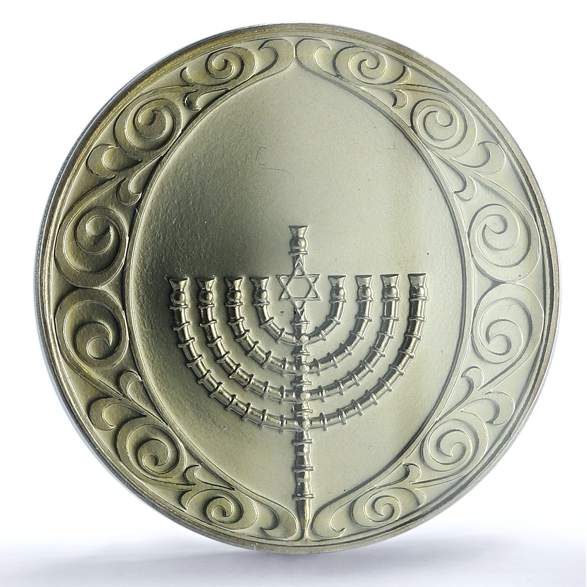 USA Franklin Mint Shalom Menorah Holiday MS 69 PCGS bronze medal 1966 - 1969 USA Franklin Mint Shalom Menorah Holiday MS 69 PCGS bronze medal 1966 - 1969