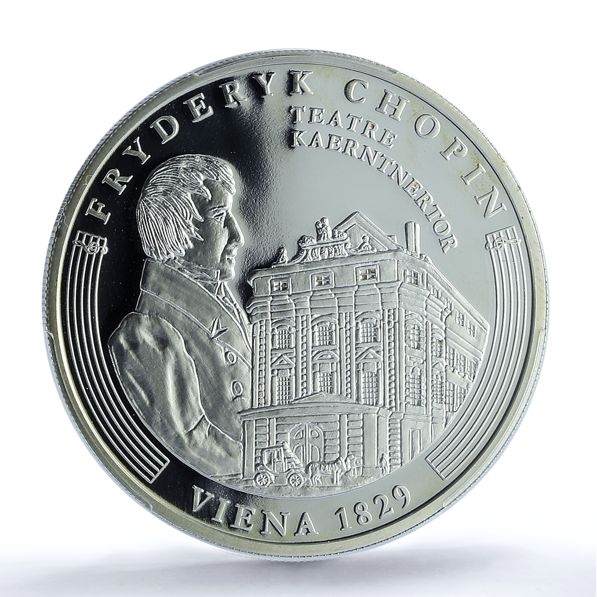 Andorra 10 diners Chopin Vienna KM-317 Music Composer PR70 PCGS silver coin 2009 Andorra 10 diners Chopin Vienna KM-317 Music Composer PR70 PCGS silver coin 2009