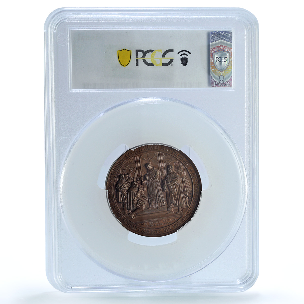 Prussia Ioachim II Wilhelm III Reformation Whiting-699 MS 65 PCGS AE medal 1839 Prussia Ioachim II Wilhelm III Reformation Whiting-699 MS 65 PCGS AE medal 1839