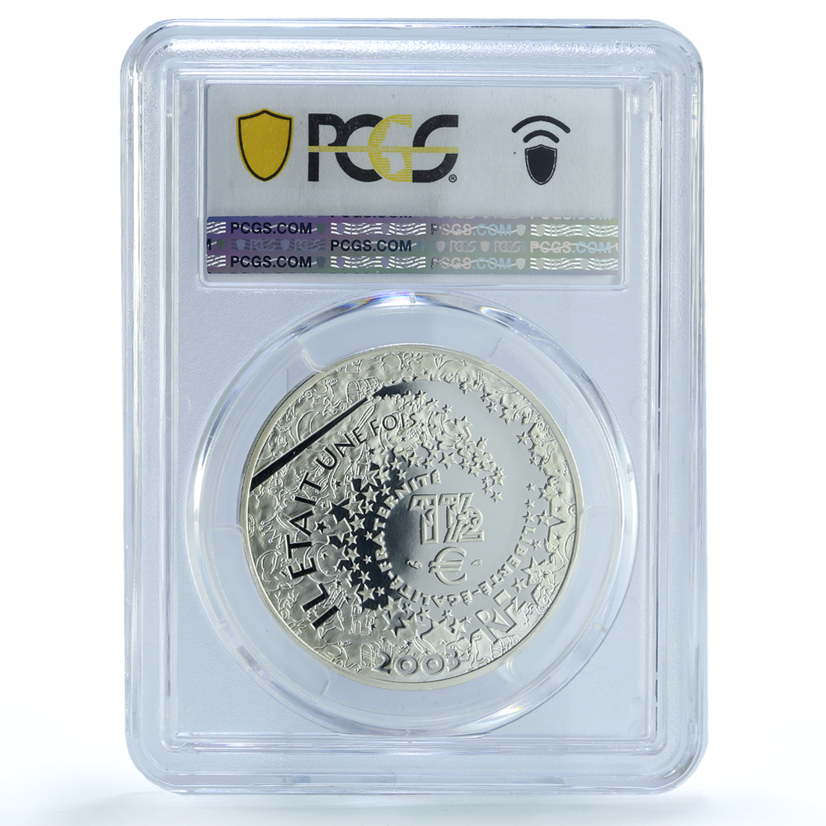 France 1 1/2 euro Sleeping Beauty Belle Bois Literature PR70 PCGS Ag coin 2003 France 1 1/2 euro Sleeping Beauty Belle Bois Literature PR70 PCGS Ag coin 2003